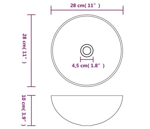 Valamu 28 X 10 cm Keraamiline, Hõbedane