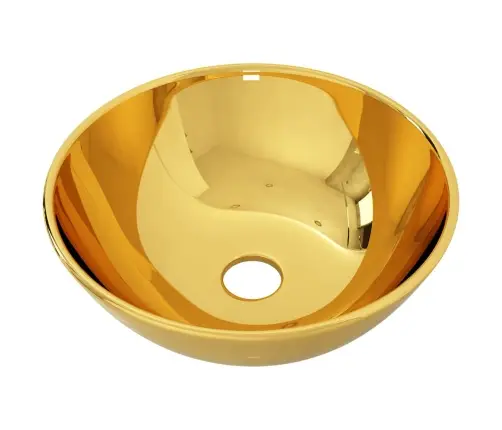 Izlietne, 28X10 Cm, Keramika, Zelta Krāsā Vidaxl