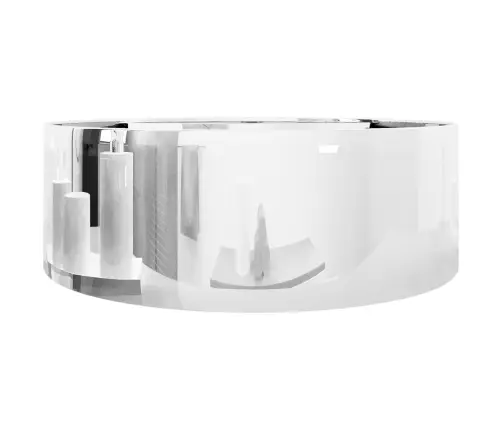 Valamu, Ülevooluavaga 46,5 X 15,5 cm Keraamiline, Hõbedane