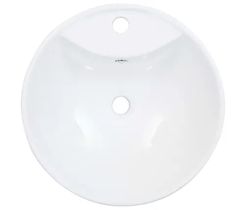 Izlietne Ar Noteci, 46,5X18 Cm, Keramika, Balta Vidaxl