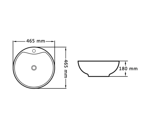Izlietne Ar Noteci, 46,5X18 Cm, Keramika, Balta Vidaxl