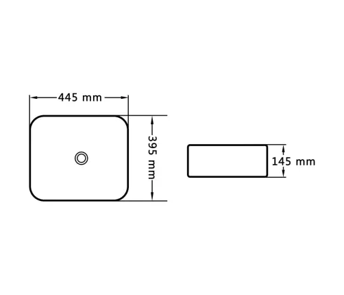 Izlietne, 44,5X39,5X14,5 Cm, Balta Keramika Vidaxl