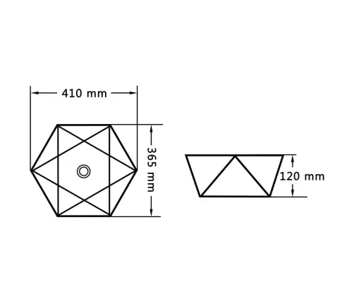 Praustuvas, Juodos Sp., 41X36,5X12cm Keramika