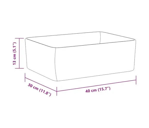 Praustuvas, Juodos Sp., 40X30X13cm Keramika