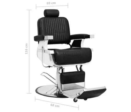 Juuksuritool, Must, 68 X 69 X 116 cm Kunstnahast