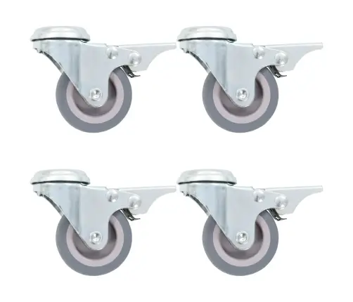 Poldiavaga Pöörlevad Rattad Topeltpiduritega 4 Tk 50 Mm