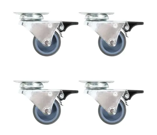 Topeltratastega Pöörlevad Rattad Topeltpiduritega 4 Tk 50 Mm