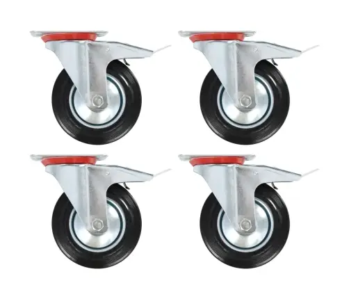 Pöörlevad Rattad Topeltpiduritega 4 Tk 160 Mm