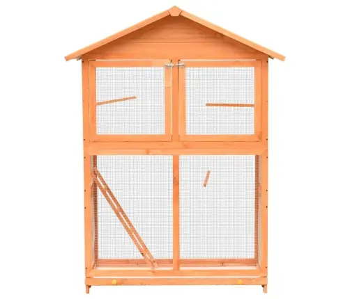 Putnu Būris, Priedes Un Egles Masīvkoks, 125,5X59,5X164 Cm Vidaxl