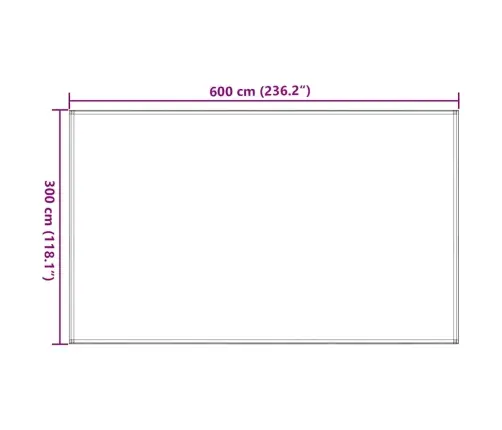 Telts Paklājs, 300X600 Cm, Hdpe, Zaļš Vidaxl