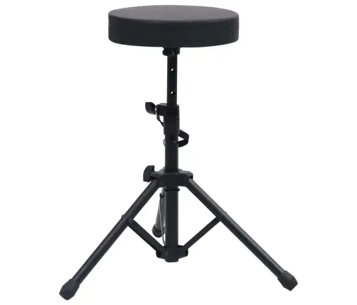 Reguliuojama Būgnų Kėdutė, Juodos Spalvos, Apskrita