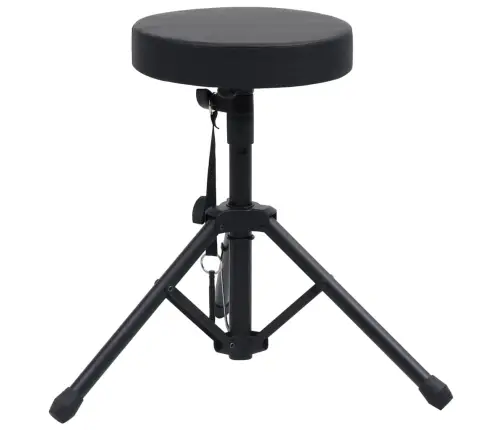 Reguliuojama Būgnų Kėdutė, Juodos Spalvos, Apskrita