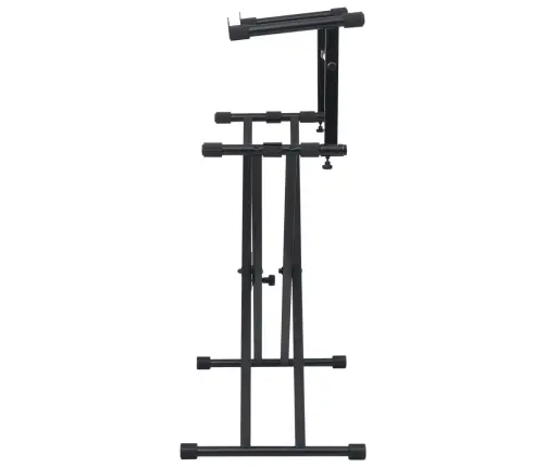 Taustiņinstrumentu Statīvs, X Forma, Dubults, Melns Vidaxl