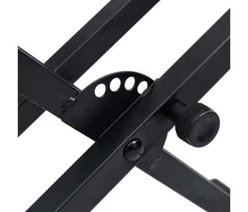 Taustiņinstrumentu Statīvs, X Forma, Dubults, Melns Vidaxl