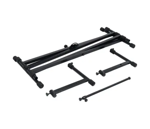 Taustiņinstrumentu Statīvs, X Forma, Dubults, Melns Vidaxl