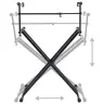 Taustiņinstrumentu Statīvs, X Forma, Dubults, Melns Vidaxl