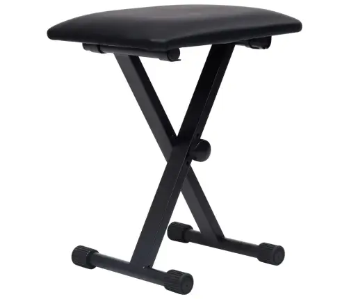 Taustiņinstrumentu Statīvs Un Soliņš,  Dubults, Melns Vidaxl