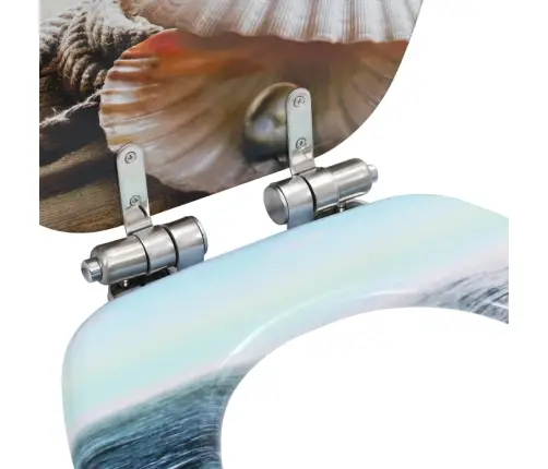 Tualetes Poda Sēdeklis, Lēni Aizverams, Mdf, Gliemenes Dizains Vidaxl Tualetes Poda Sēdeklis, Lēni Aizverams, Mdf, Gliemenes Dizains Vidaxl