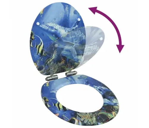 Tualetes Poda Sēdeklis, Lēni Aizverams, Mdf, Delfīnu Dizains Vidaxl Tualetes Poda Sēdeklis, Lēni Aizverams, Mdf, Delfīnu Dizains Vidaxl