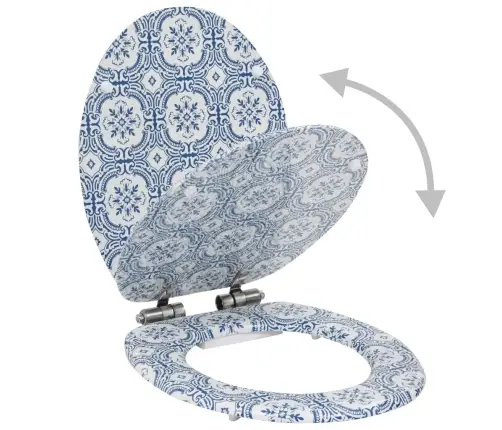 Wc Prill-Laud Vaikselt Sulguv, Mdf, Portselani Disainiga