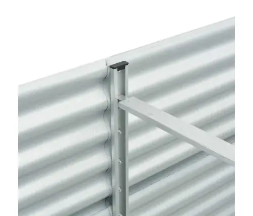 Augstā Puķu Kaste, 240X80X81 Cm, Cinkots Tērauds, Sudraba Krāsa Vidaxl