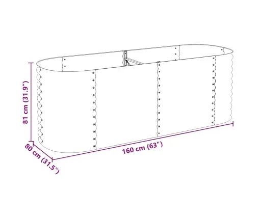Augstā Puķu Kaste, 240X80X81 Cm, Cinkots Tērauds, Sudraba Krāsa Vidaxl