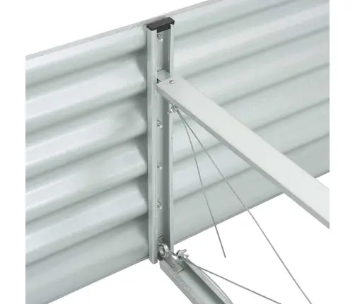 Augstā Puķu Kaste, 320X80X44 Cm, Cinkots Tērauds, Sudraba Krāsa Vidaxl