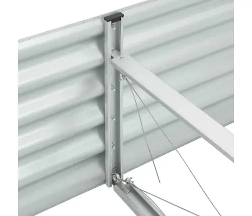 Taimelava, Tsingitud Teras, 240 X 80 X 44 cm Hõbedane