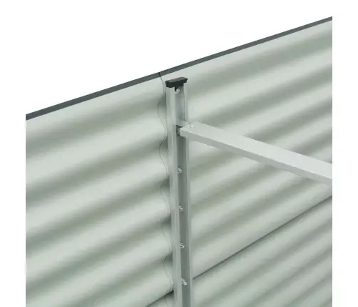 Augstā Puķu Kaste, 320X80X81 Cm, Cinkots Tērauds, Pelēka Vidaxl