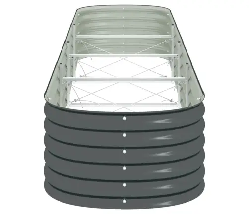 Lovelis, Pilkas, 400X80X44cm Galvanizuotas Plienas, Aukštas