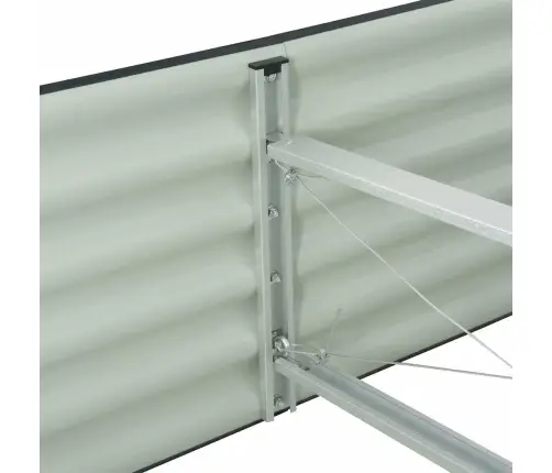 Lovelis, Pilkas, 400X80X44cm Galvanizuotas Plienas, Aukštas