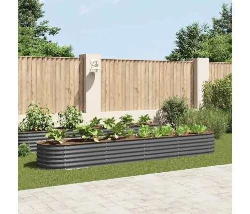 Lovelis, Pilkas, 400X80X44cm Galvanizuotas Plienas, Aukštas