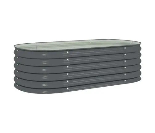 Augstā Puķu Kaste, 160X80X44 Cm, Cinkots Tērauds, Pelēka Vidaxl