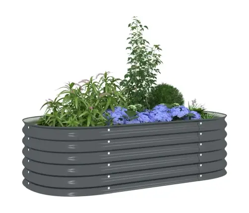 Augstā Puķu Kaste, 160X80X44 Cm, Cinkots Tērauds, Pelēka Vidaxl