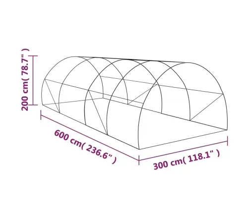 Šiltnamis, 600X300X200 cm 18 M²