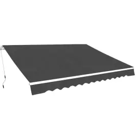 Markīze, Manuāli Regulējama, 500Cm, Sarullējama, Antracītpelēka Vidaxl Markīze, Manuāli Regulējama, 500Cm, Sarullējama, Antracītpelēka Vidaxl