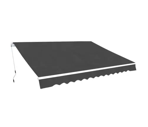 Markīze, Manuāli Regulējama, 500Cm, Sarullējama, Antracītpelēka Vidaxl