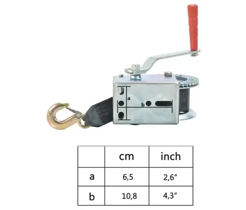 Rankinė Traukimo Gervė Su Diržu, 540Kg