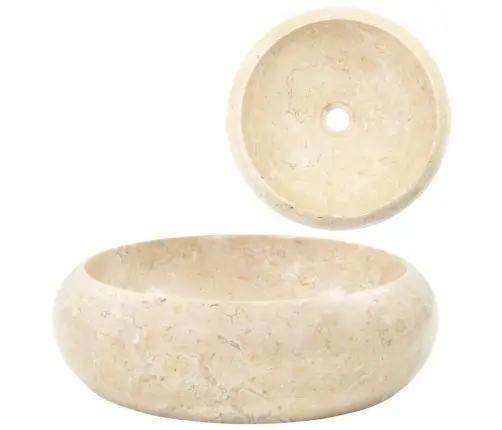 Kriauklė, Kreminės Spalvos, 40X12cm Marmuras