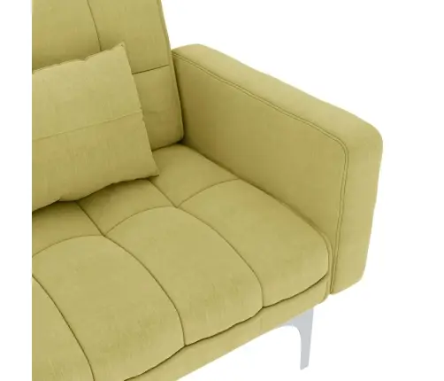 Izvelkams Dīvāns, Zaļš Audums Vidaxl