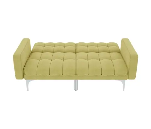 Izvelkams Dīvāns, Zaļš Audums Vidaxl