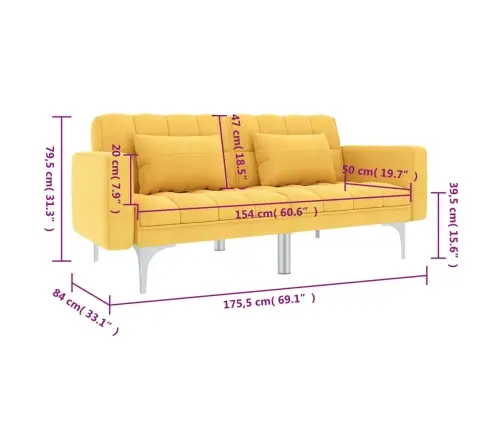 Sofa-Lova, Geltonos Spalvos, Audinys
