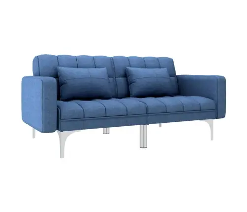 Izvelkams Dīvāns, Zils Audums Vidaxl