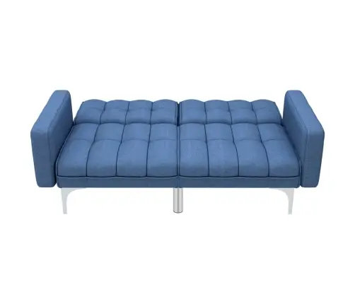 Izvelkams Dīvāns, Zils Audums Vidaxl