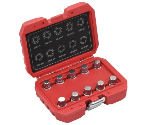 10-Daļīgs Bloķēšanas Riteņu Atslēgu Komplekts,Vw Vidaxl