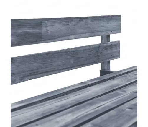 Dārza Palešu Dīvāns Ar Pelēkiem Matračiem, Priedes Koks Vidaxl