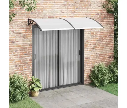 Durvju Jumtiņš, Melns, 200X100 Cm, Pc Vidaxl