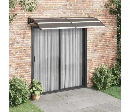 Durvju Jumtiņš, Melns, 240X100 Cm, Pc Vidaxl