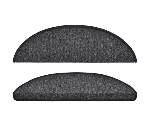 Kāpņu Paklāji, 15 Gab., Antracītpelēki, 56X17X3 Cm Vidaxl