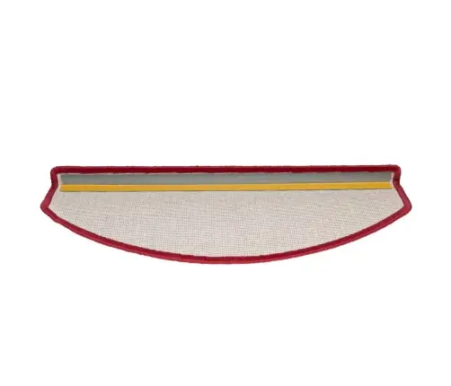 Kāpņu Paklājiņi, 15 Gab., 65X24X4 Cm, Bordo Krāsas, Pusapaļi, Lieli Vidaxl